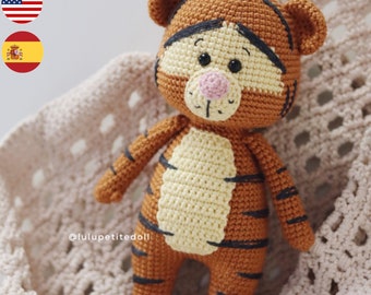 PDF PATTERN - The Tiger Crochet Pattern, Tiger Crochet Pattern, Amigurumi crochet pattern