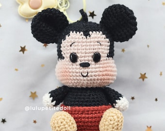 Produit fini : porte-clés souris bébé garçon fait main, porte-clés souris bébé au crochet