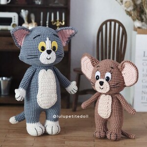 PDF PATTERN The Gray Cat and Brown Mouse Crochet Patterns image 3