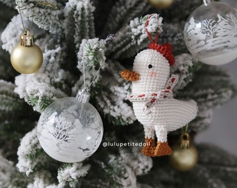 PDF PATTERN - Christmas Duck Crochet Pattern, Christmas decor, Christmas Gift