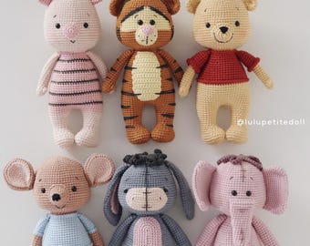 Finished product: Winnie And Friends Doll, Handmade toy, Crochet doll, Gift for baby