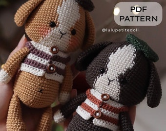 MODÈLE PDF - Le petit modèle chanceux, Modèle de crochet pour chiot, Modèle de crochet Amigurumi