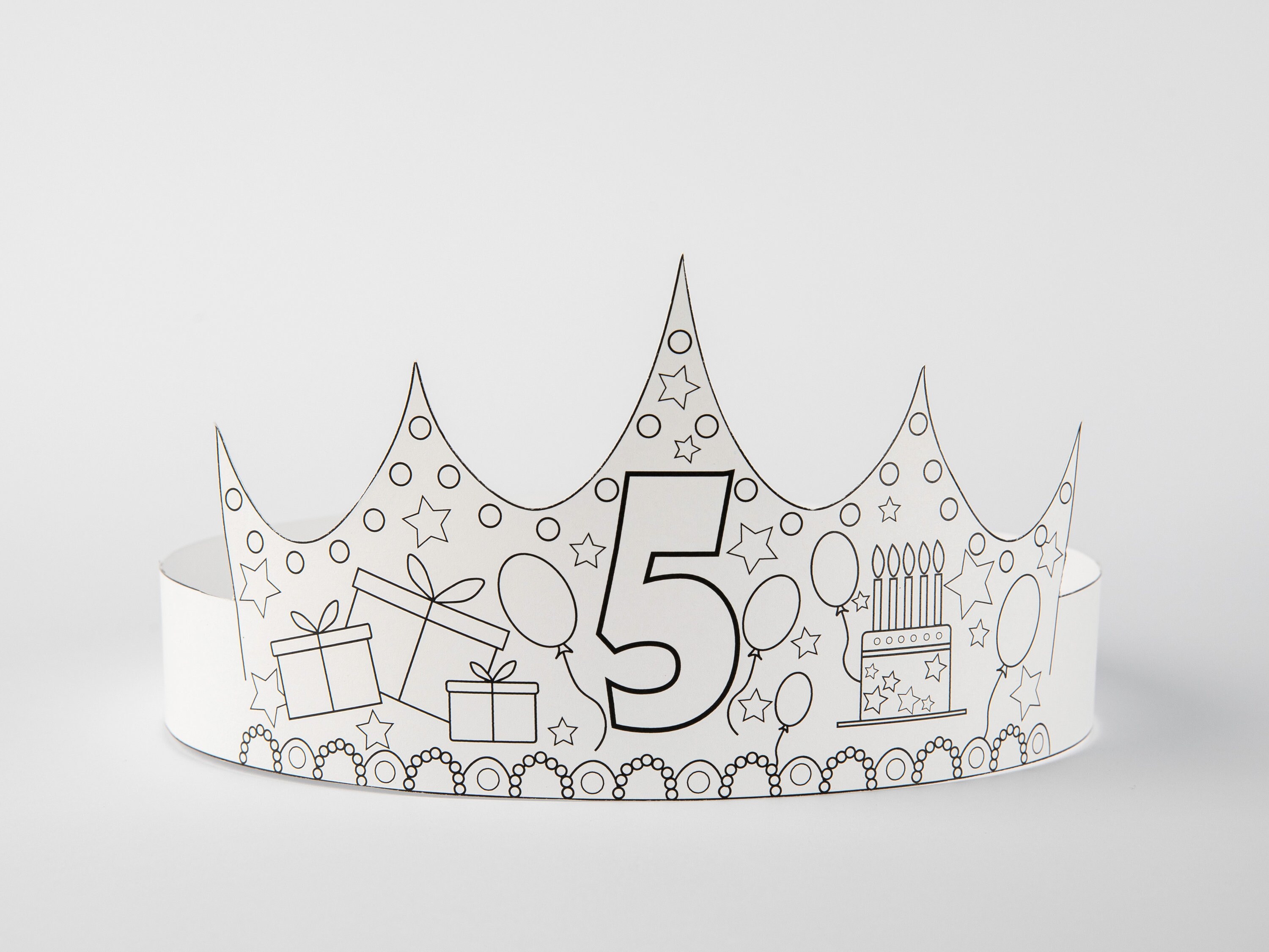 Casoty 5. Geburtstag Krone – Glitzernde Tiara Für Mädchen, Verstellbares Haarband Mit Blumen & Strass