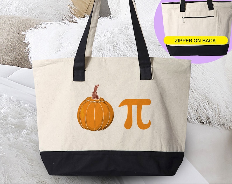 Pumpkin Pi Funny Fall Tote Bag
