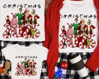 Christmas Pajamas Matching Family T-Shirts | Friends Christmas Pajama 2025 Shirt | 2025 Family Christmas Shirt | Funny Christmas