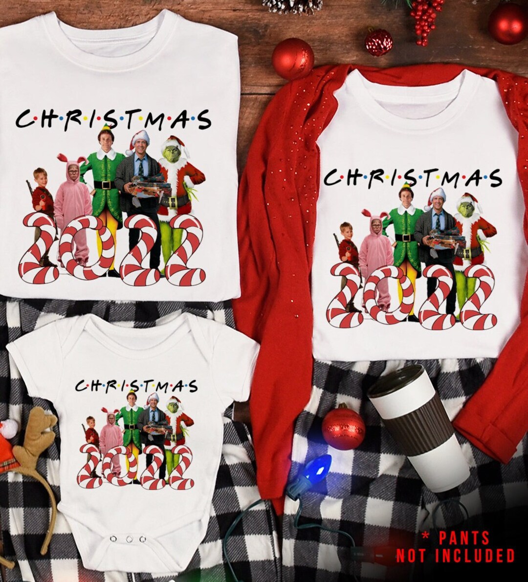 Christmas Pajamas Matching Family Tshirts Friends Christmas Etsy
