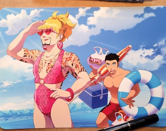 A5 A4 Art Print - 'Summer Time' Goromi Kazumaji