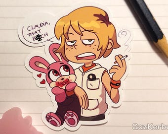 3" Vinyl Sticker SH - 'Heather is Not Amused' Heather and Robbie