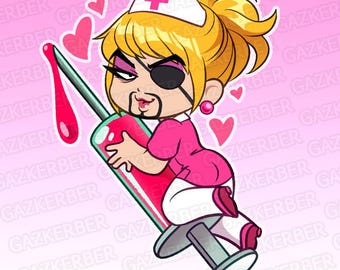 3" Vinyl Sticker - Nurse Goromi