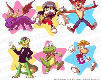 3" Vinyl Sticker - Playstation Heroes