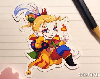 3" Vinyl Sticker FF6 - Chibi Kefka