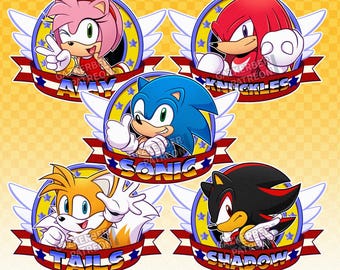 3" Vinyl Sticker - Hedgehog & Friends Emblems