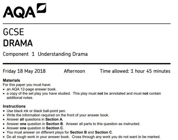 aqa gcse drama coursework deadline