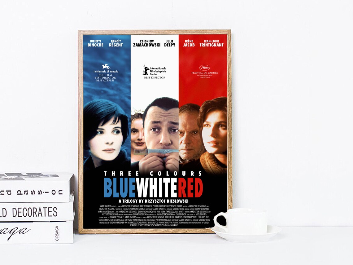 Kieslowski Red Blue White Movie Poster Digital Krzysztof Etsy