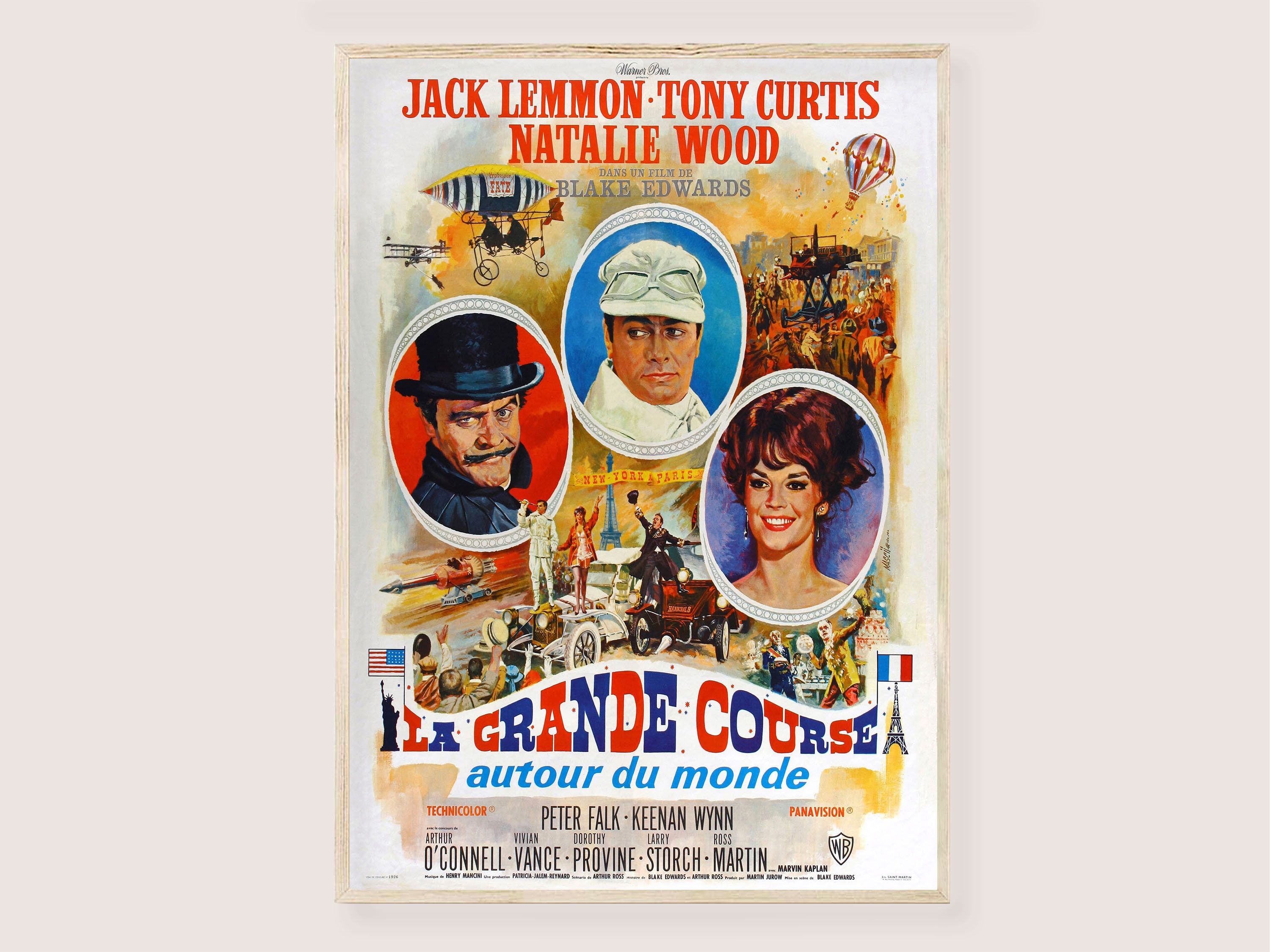 The Great Race Movie Posters Classic Film Vintage Art Print, Old Movie Great Race 1965 Poster