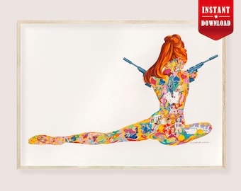 James Bond Print Digital Casino Royale - agent 007 Poster Download James Bond Casino Movie Wall Art Retro Film Poster Movie Bond Art Connery