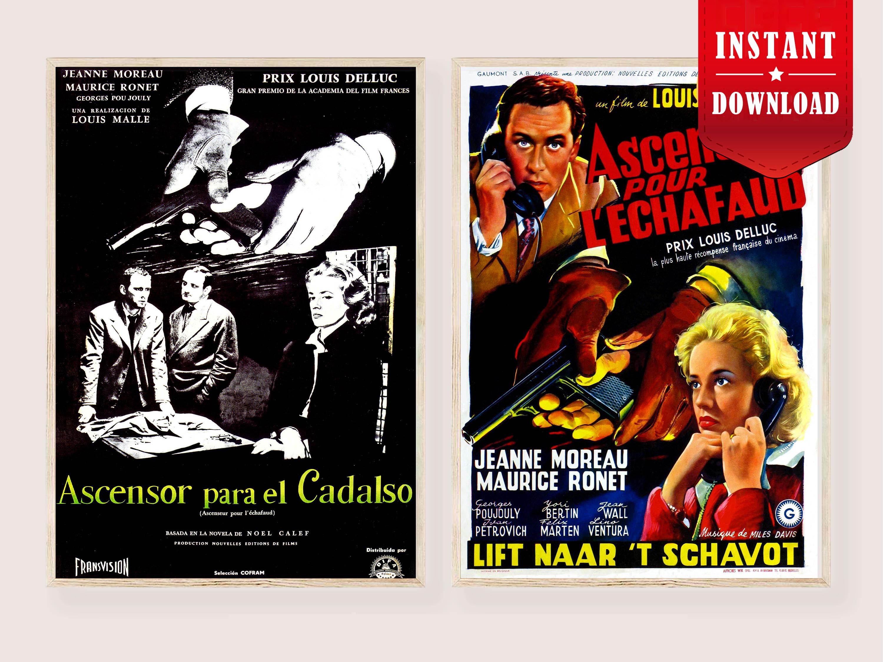 POSTER Cinéma 'Ascenseur Pour L'Échafaud' - Haute Qualité - Format 60x80cm - Neuf - Affiche Film
