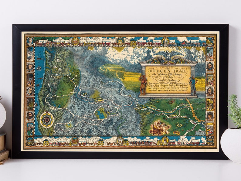 Oregon Trail Map Print Download - Il 794xN.4032393303 Od59