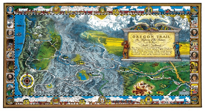 Oregon Trail Map Print Download - Il 794xN.3984737976 2jpp