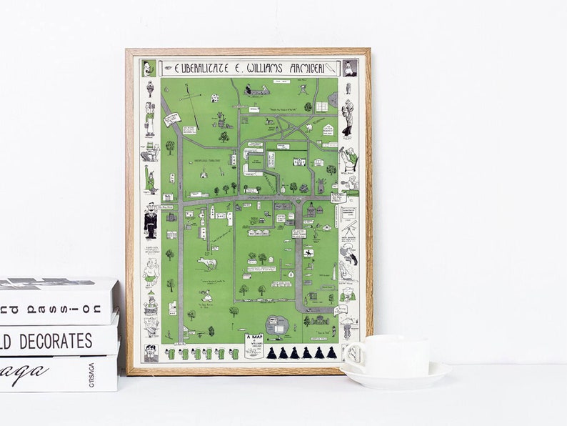Williams College Map Print Digital Vintage Williams College - Etsy