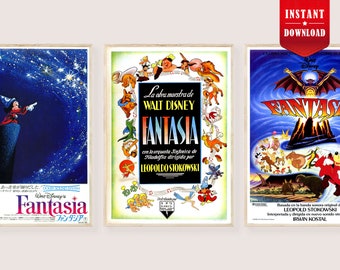 1940 Fantasia Poster - Etsy UK 1940 Fantasia Poster - Etsy UK
