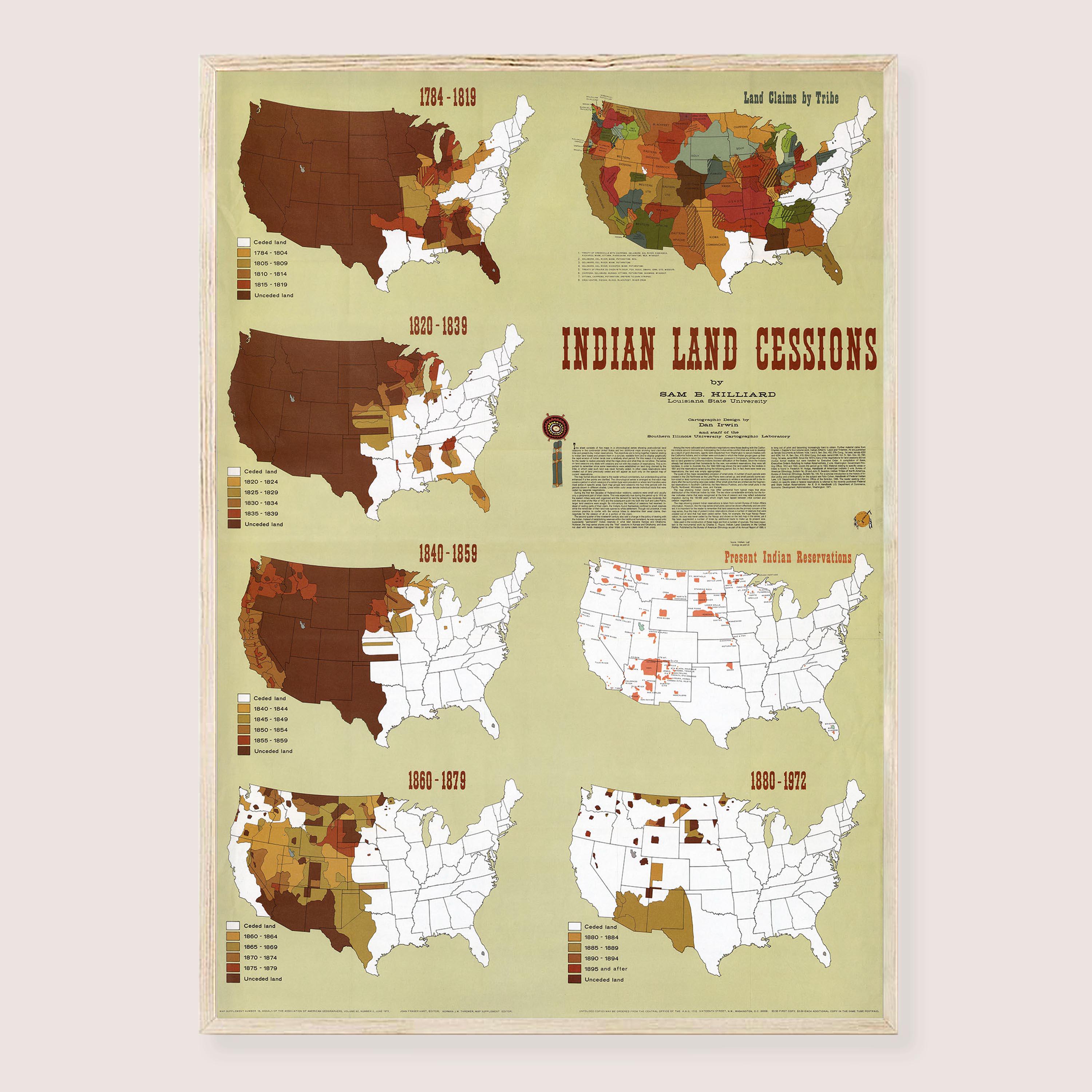 Indian Land Cessions Map Download: Native American Land Claim by Tribe ...