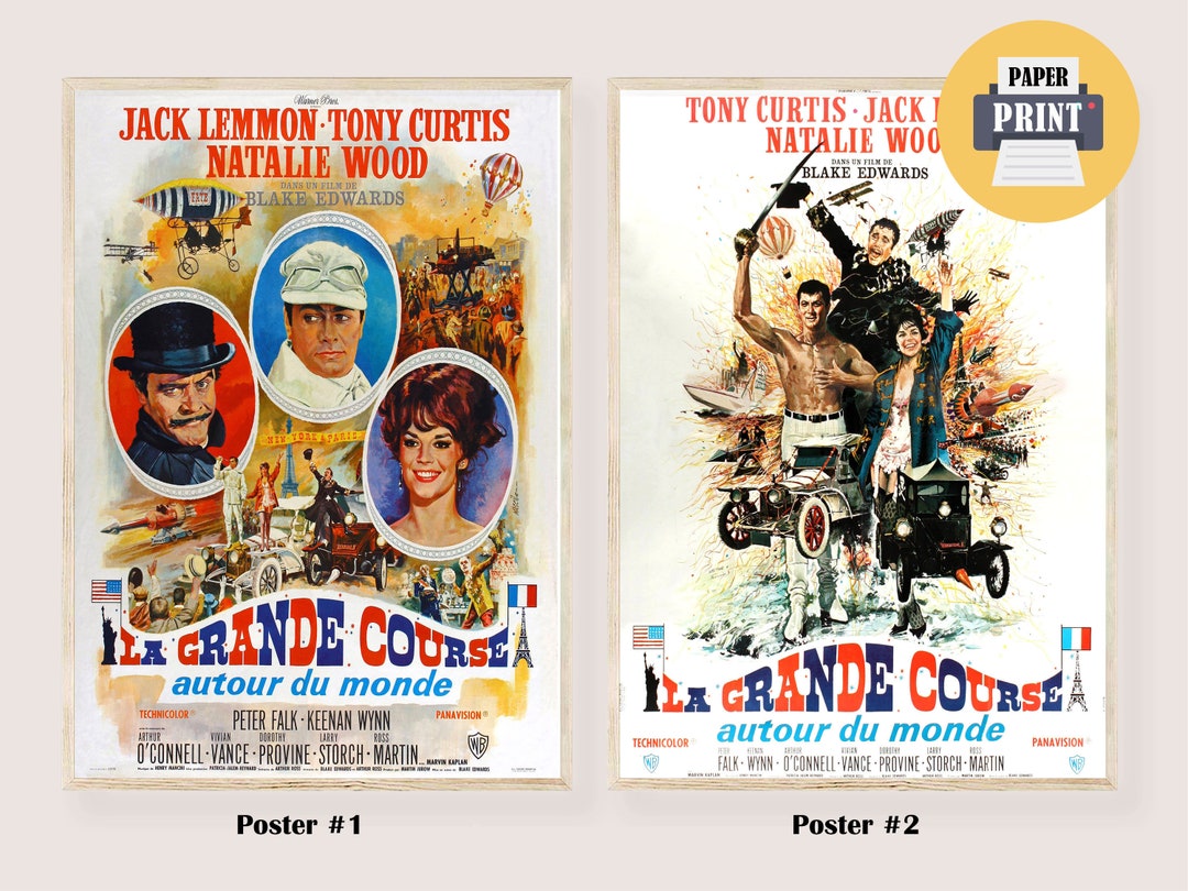 The Great Race Movie Posters Classic Film Vintage Art Print, Old Movie Great Race 1965 Poster