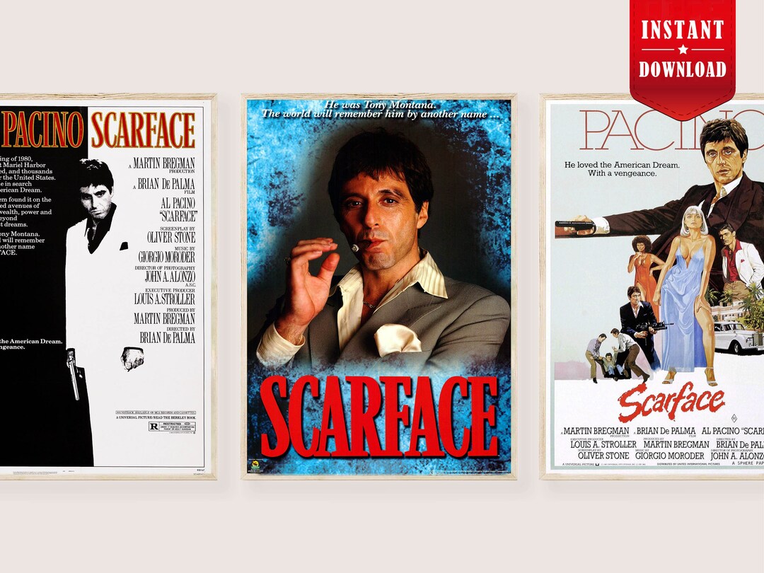 Poster Scarface Al Pacino 42x30 Cm - Impression Artistique Sur Papier Couché, Décoration Murale Cinéma Iconique Sans Cadre