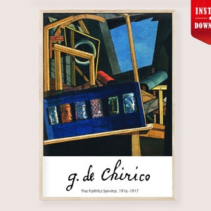 Giorgio de Chirico Art Print Download Metaphysical Art Exhibition de Chirico Surrealism Poster Digital De Chirico Surreal Art Print Digital