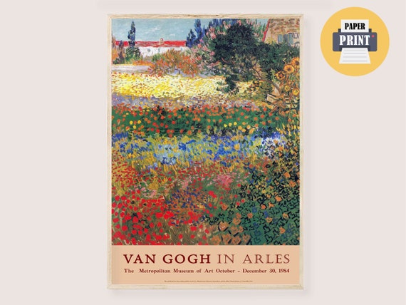 Vintage 1984 Vincent Van Gogh Met Museum Art Exhibition Poster Vintage 1984 Vincent Van Gogh Met Museum Art Exhibition Poster
