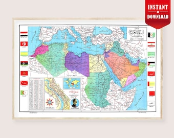 イスラム世界地図 – 歴史地図 – アフリカ、アジア、中東における