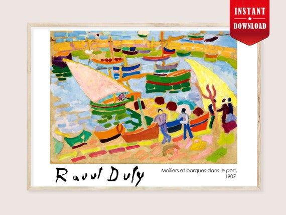 デュフィ　Raoul Dufy 「Le quintette」額付き Raoul Dufy Art Museum Exhibition Poster Print French Modern Art