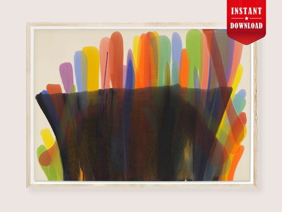 Morris Louis Print Exhibition Poster Digital - Morris Floral Print