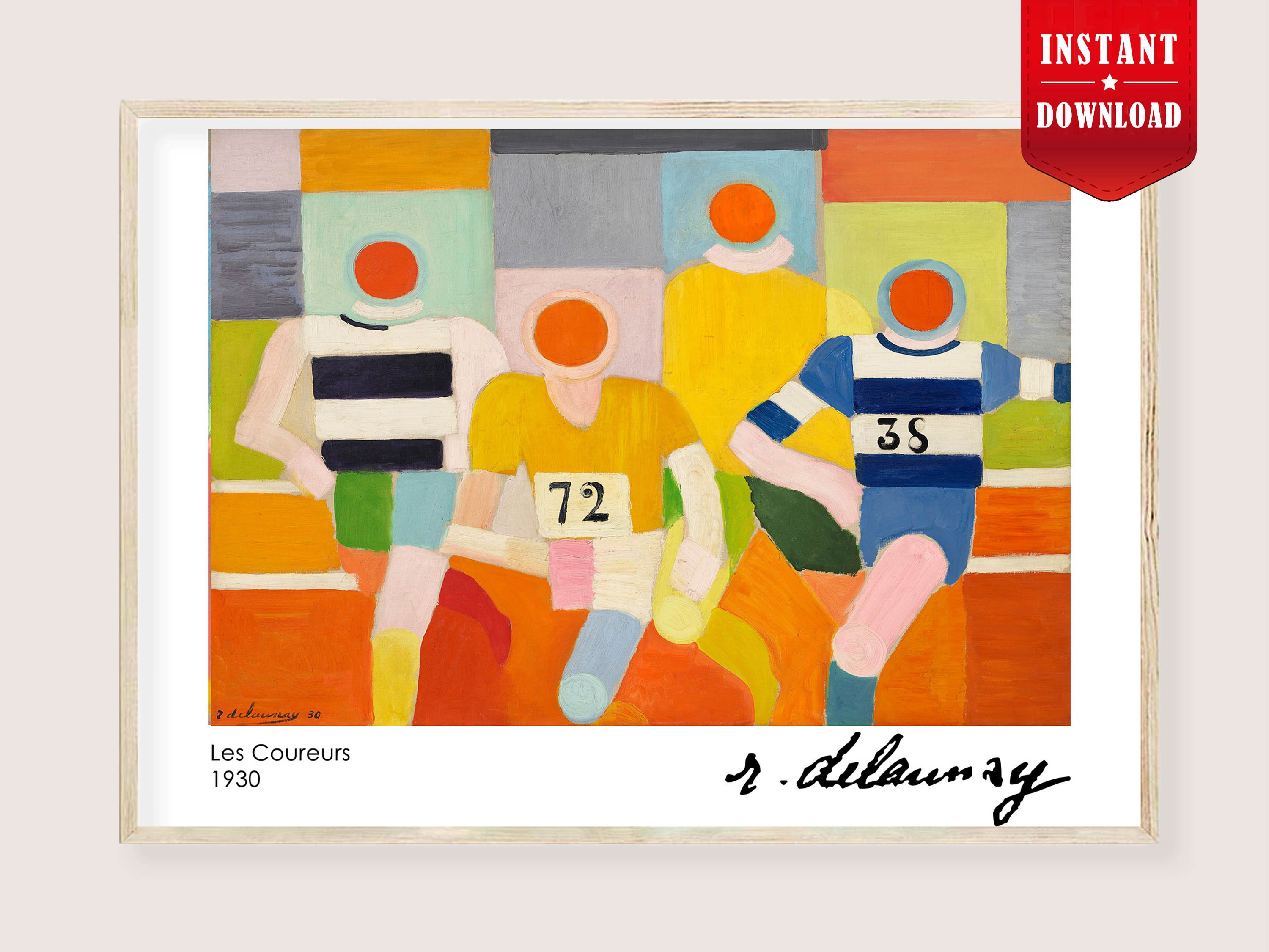 Delaunay Print Art Football Posters - Abstract Art Delaunay Prints