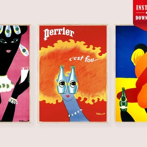 Perrier ヴィンテージ　アートポスター　ペリエ Perrier ヴィンテージ アートポスター ペリエ Perrier, 1980 by