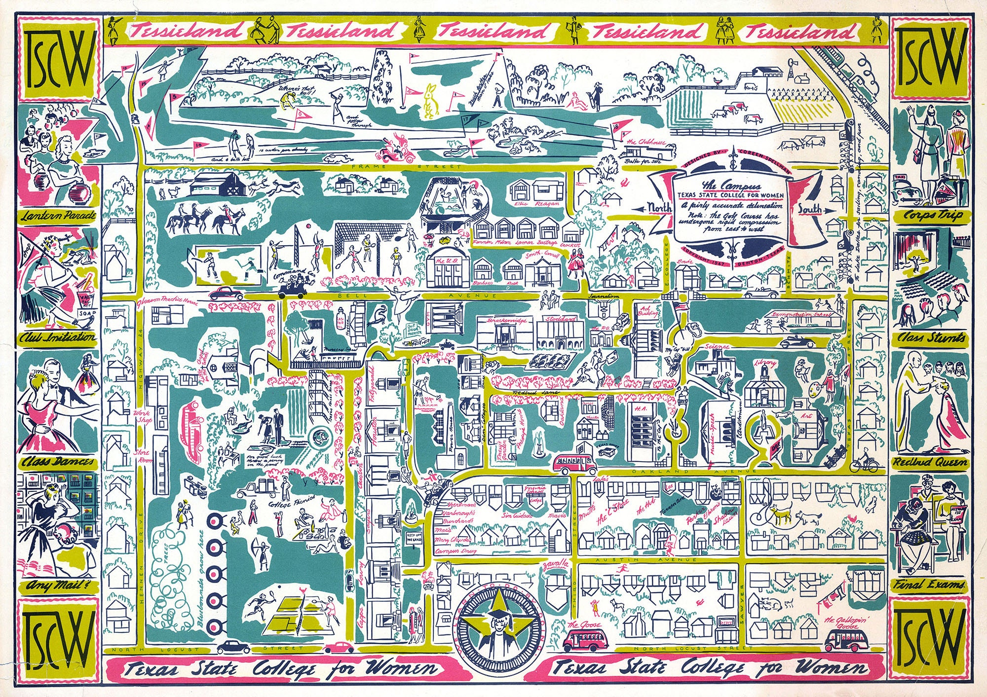Texas state college for women campus map download women college texas