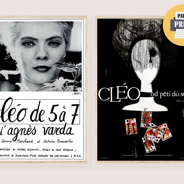 Cléo von 5 bis 7 Film Varda Art Posters - Retro Film Cleo 1962 Kunstdrucke Agnes Varda Filmkunst Vintage Affiche Cléo Victoire