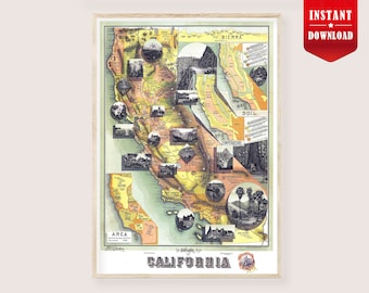希少1978カリフォルニア州 地図と観光パンフレット il_1080xN