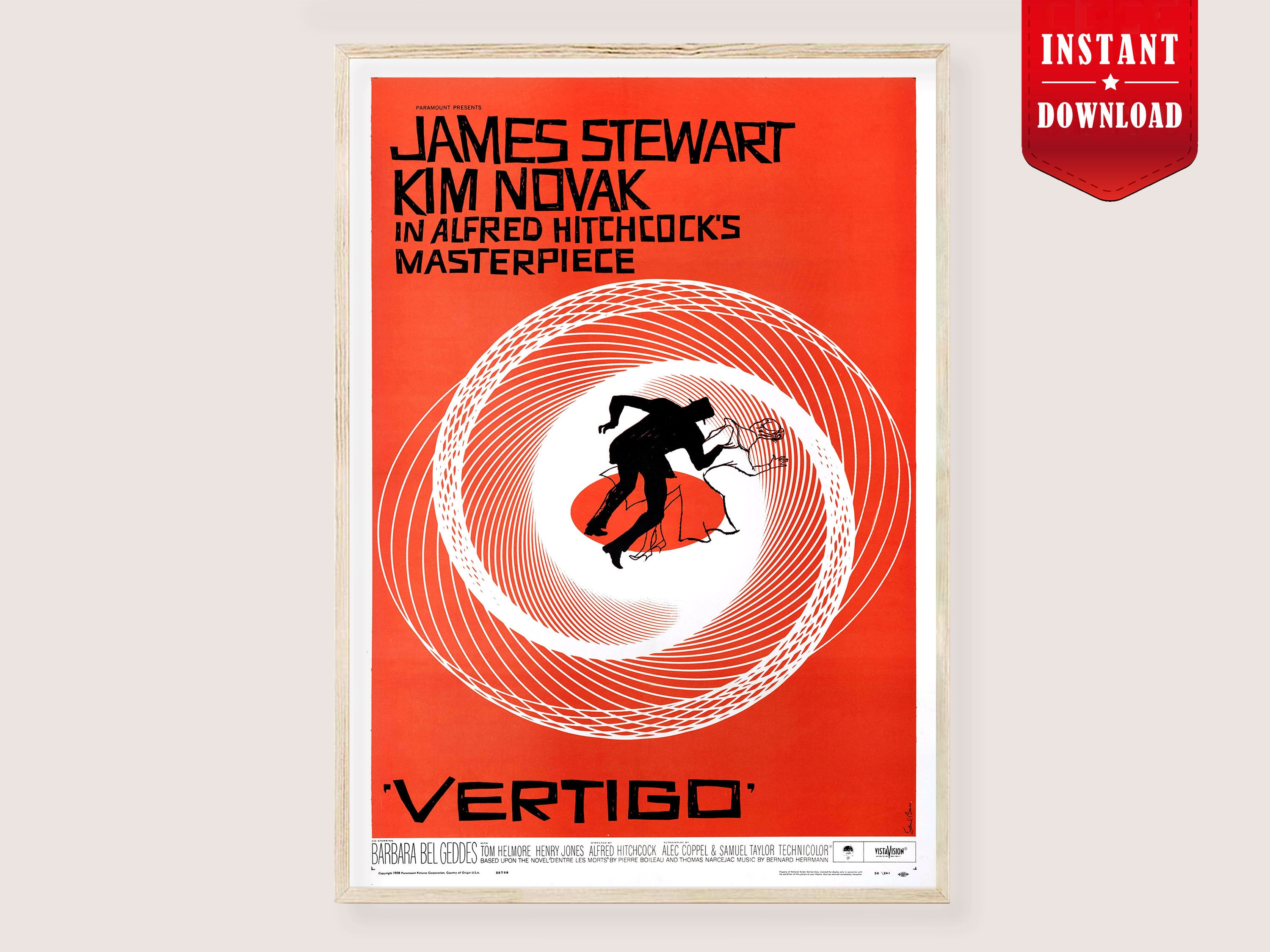 めまい映画アルフレッド・ヒッチコックポスターダウンロードヒッチ