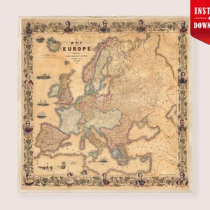 ヨーロッパ地形図 アンティーク 1910年代の旅行アドベンチャーマップ