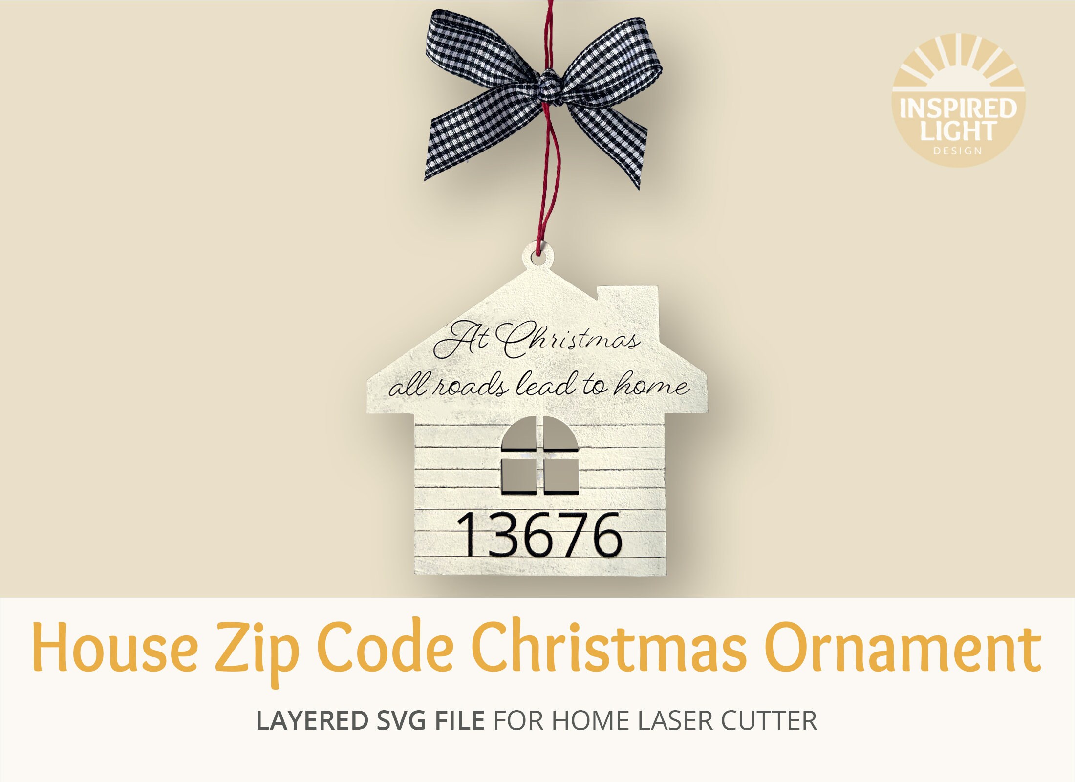 Zip Code House Christmas Ornament SVG Christmas Ornaments Etsy