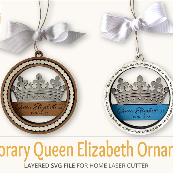 Ornements de la reine Elizabeth II svg, Charme et ornement de voiture de la reine Elizabeth II, Simple 2022, Reine d’Angleterre SVG, Ornement de Noël
