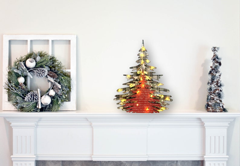 Lighted Trees SVG With Box to Hide Battery Pack Tallest Tree Etsy