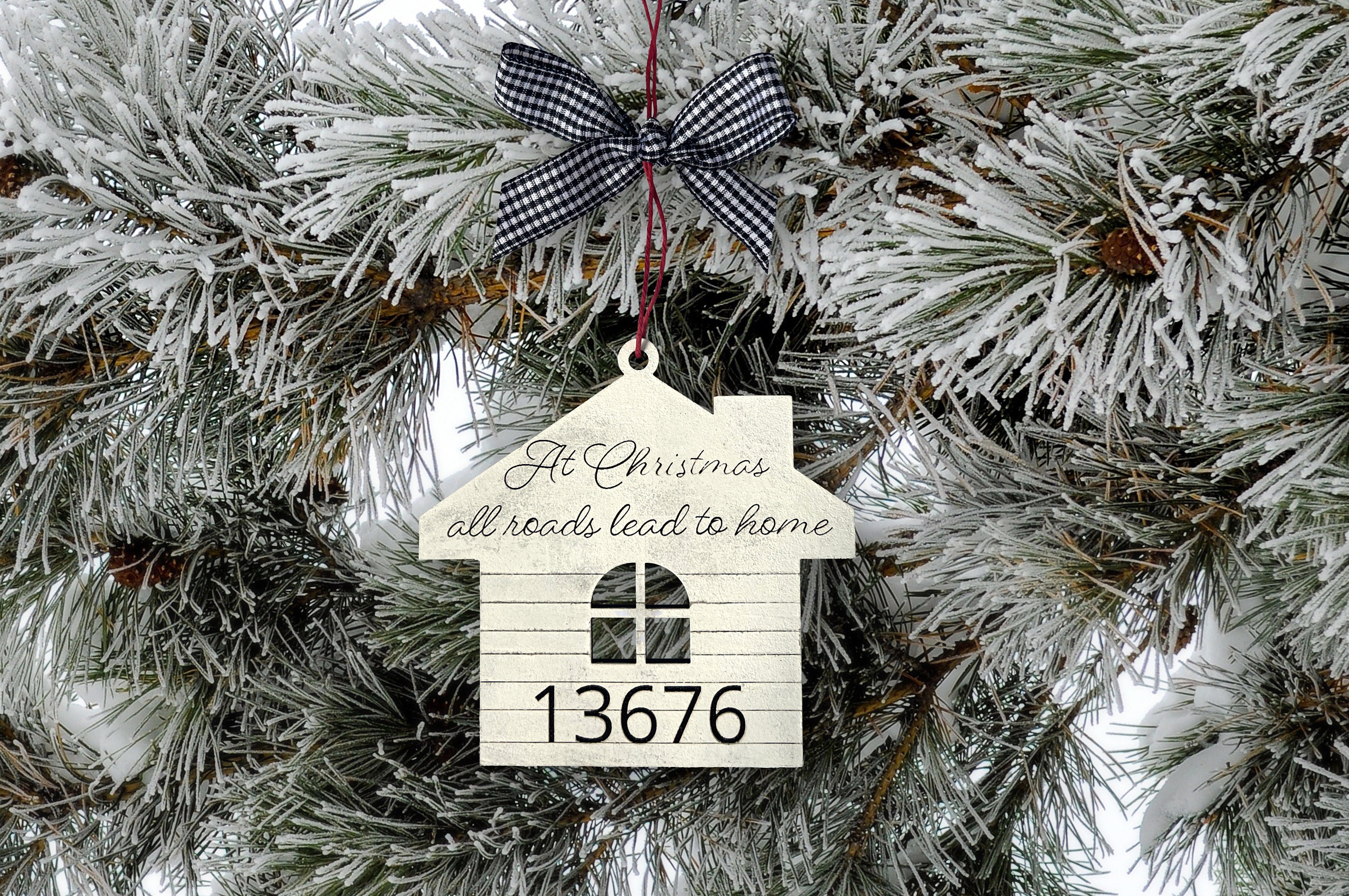 Zip Code House Christmas Ornament SVG Christmas Ornaments Etsy