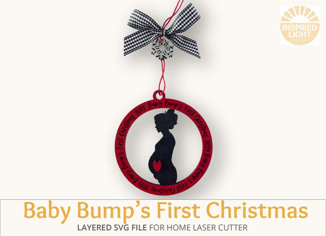 Pregnant Mom Baby Bump's First Christmas 2022 (Download Now) Etsy