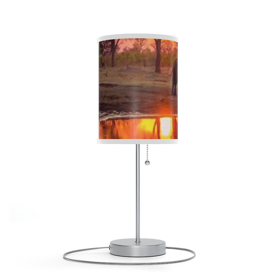 Discover Elephants at Sunset Lamp on a Stand, US|CA plug