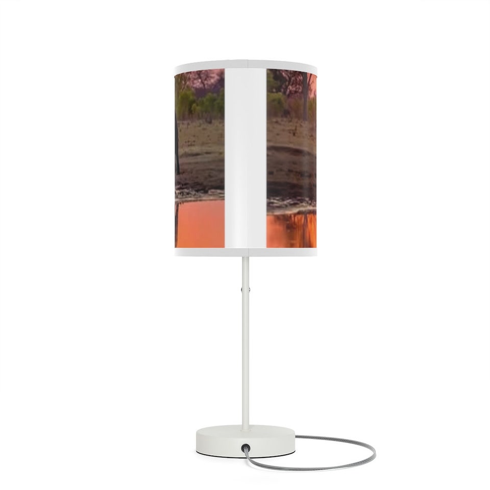 Discover Elephants at Sunset Lamp on a Stand, US|CA plug