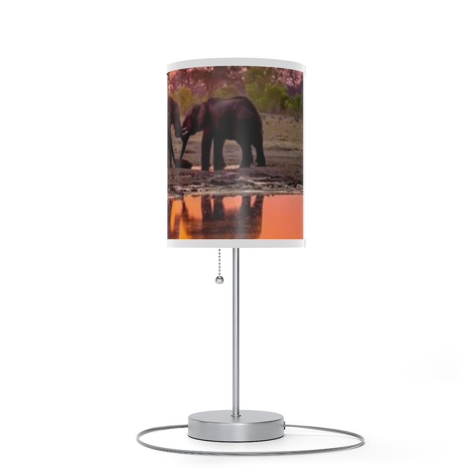 Discover Elephants at Sunset Lamp on a Stand, US|CA plug