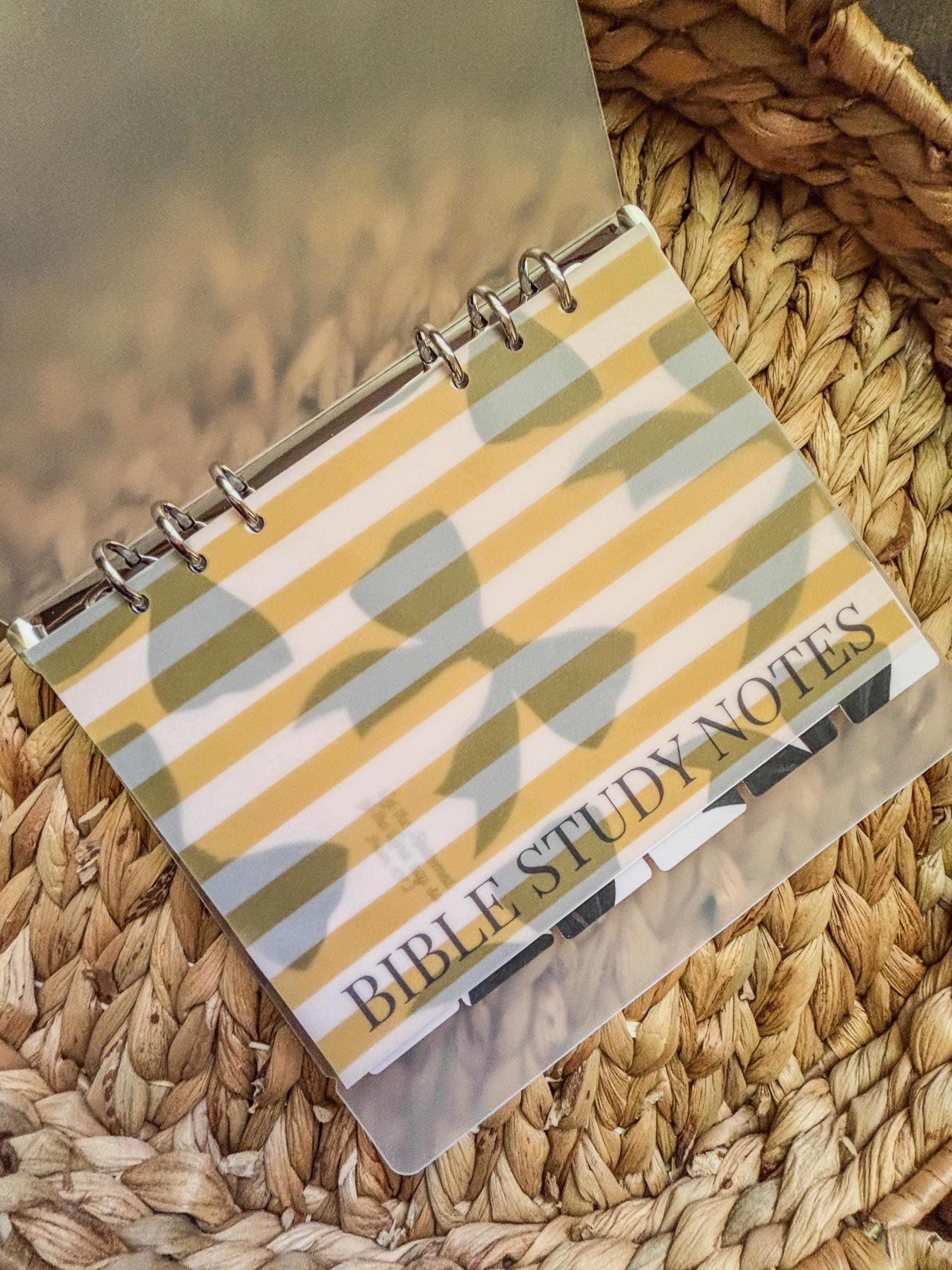 Bible Study Notes Binder | Faith-Based Printable | 6 Section Binder | Bible Tracker, Verse Mapping, Sermon Notes, Character Study - Thumbnail 4