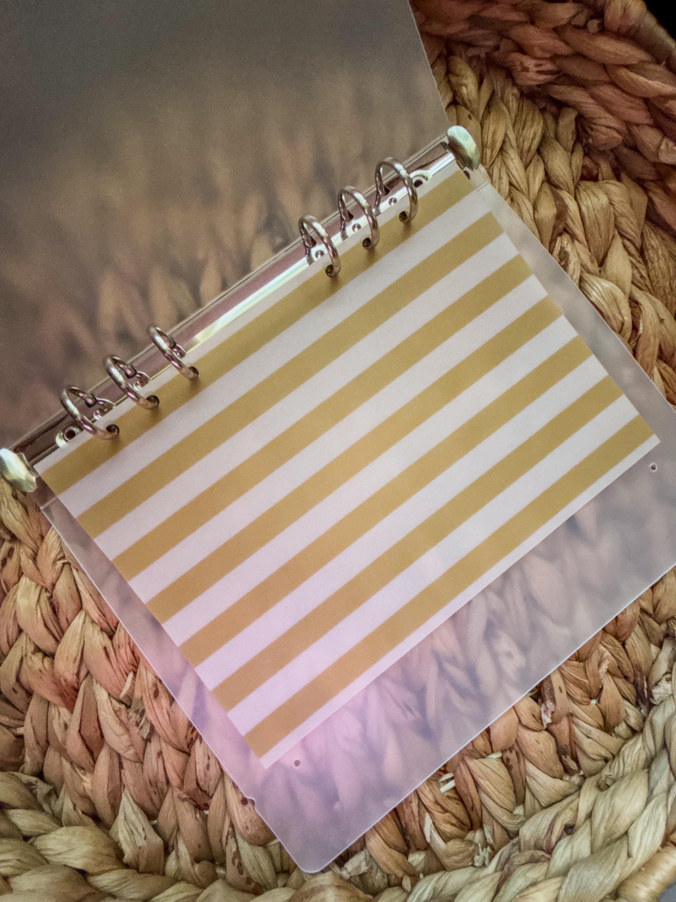 A5, A6 Planner Dashboard | Planner Insert | Vellum | Laminated | Gold | Cash Envelopes | Budget - Thumbnail 3